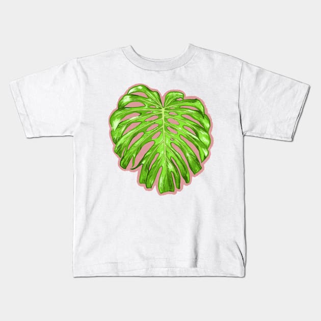 Monstera Kids T-Shirt by IntraSomnium